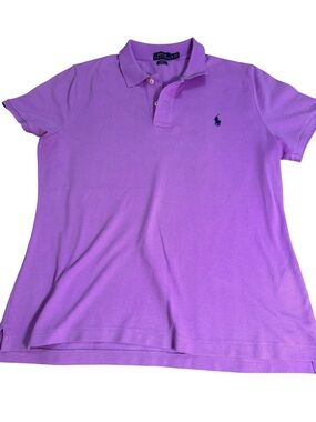 Ralph Lauren Purple Polo Shirt with Navy Pony